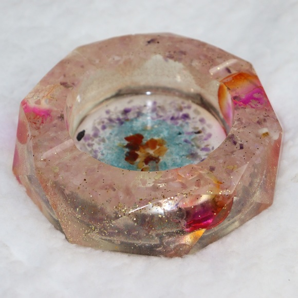 SALE Crystal Ashtray & Dish - Picture 3 of 4